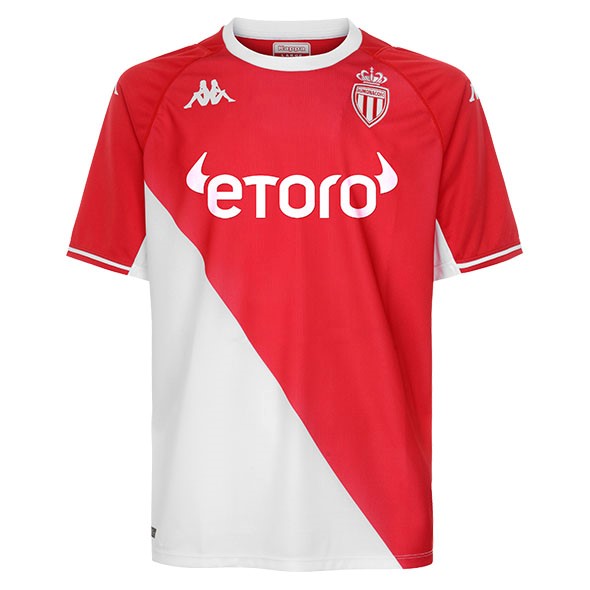 Tailandia Camiseta AS Monaco Replica Primera Ropa 2021/22 Rojo Blanco